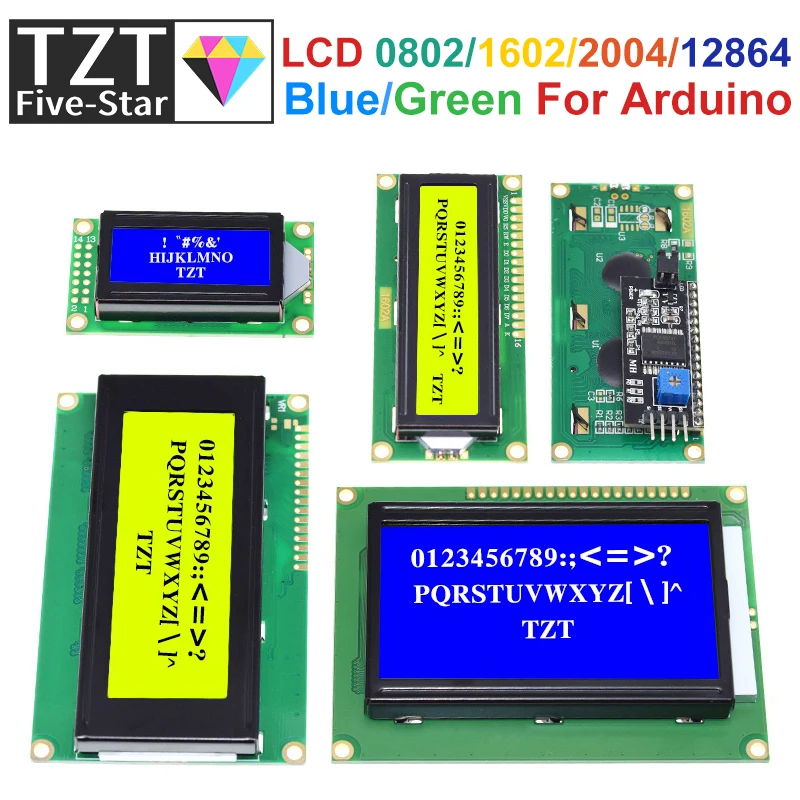 Enhanced LCD Module with Blue-Green Screen and I2C Interface for DIY Electronics Projects
