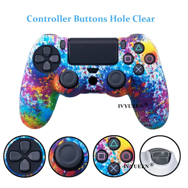 IVYUEEN 25 Colors Silicone Camo Protective Skin Case For Sony Dualshock 4 PS4 DS4 Pro Slim