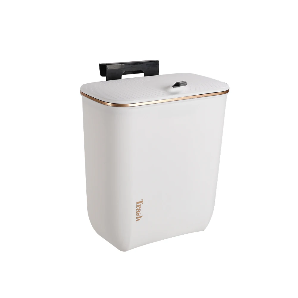 Kitchen Bathroom Hanging Waste Bin with Lid Wall Mounted Garbage Can for Cabinet Under Sink Waste Garbage Compost Bin: 3 - 5 Days Free Delivery Only UK