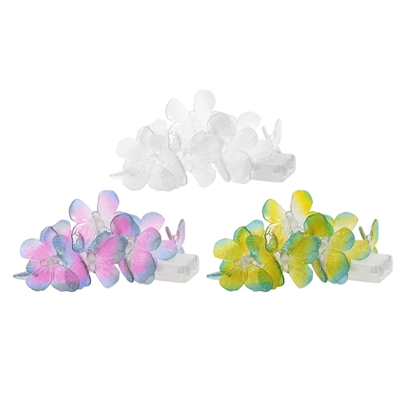 LED Butterfly LED Lights String Battery Outdoor Fairy Night Lamp Room Curtain Girls Brithday Wedding Party