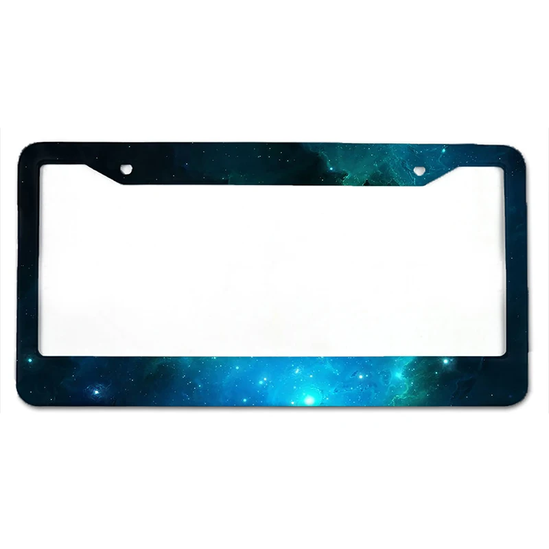 Starry Sky Aluminum Alloy Car License Plate Cover – Waterproof American Standard Frame 4
