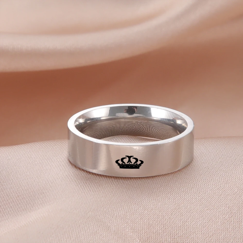 Vertical King and Queen Ring in sterling silver, Couples Ring-Custom P –  LAONATO