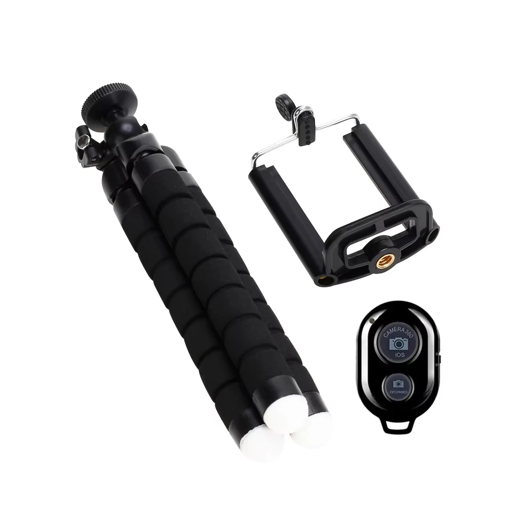 1/2pcs Treppiedi Treppiede Per Il Telefono Supporto Della Fotocamera Mobile Clip Smartphone Monopiede Tripe Stand Polpo Mini Treppiede Stativ Per Il Telefono - immagine 5