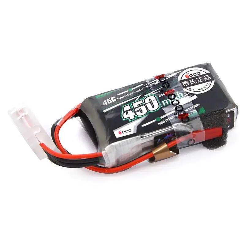 Batterie LiPo 3S 11.1V 2200mAh 30C/45C XT60 pour voiture RC, vue de côté avec étiquette