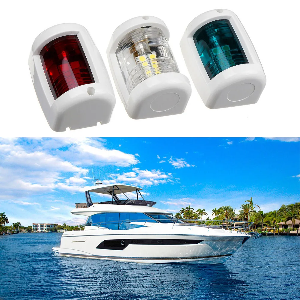 12V Boat Side Light Navigation Lights Red Green Signal Lamp For Marine Boat Yacht Truck Trailer Red Green Marine Side Lamp