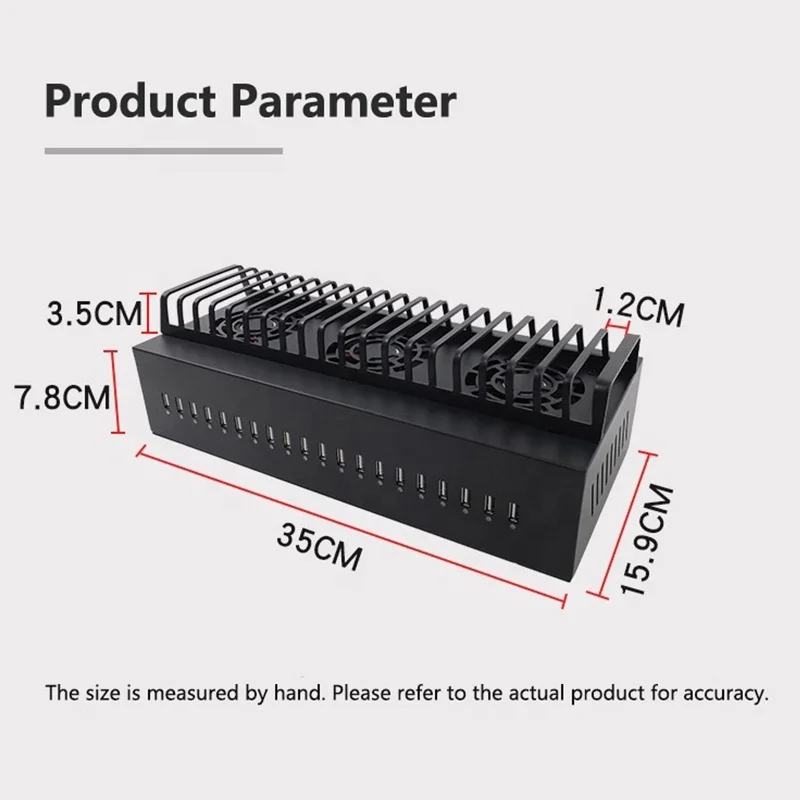 다기능 20포트 USB 허브 섀시 + 모든 휴대폰을 위한 고속 충전 모바일 팜 통합 관리