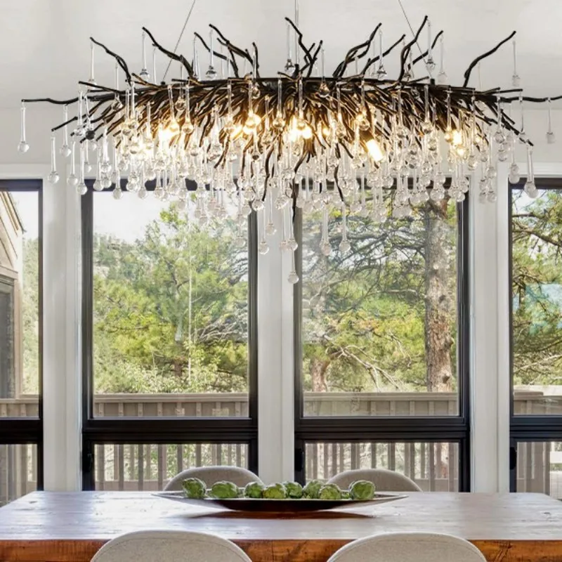 Chandelier Traditional Dining Room With Modern Twist Black Crystal