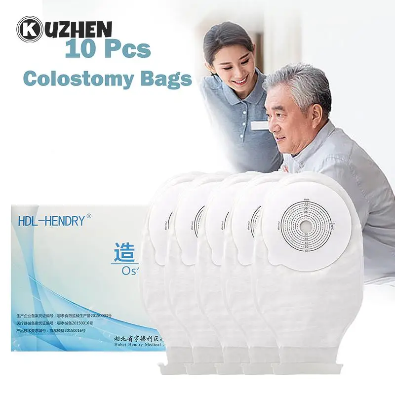10pcs Colostomy Bags Ostomy Pouch Drain Valve Drainable Antileak