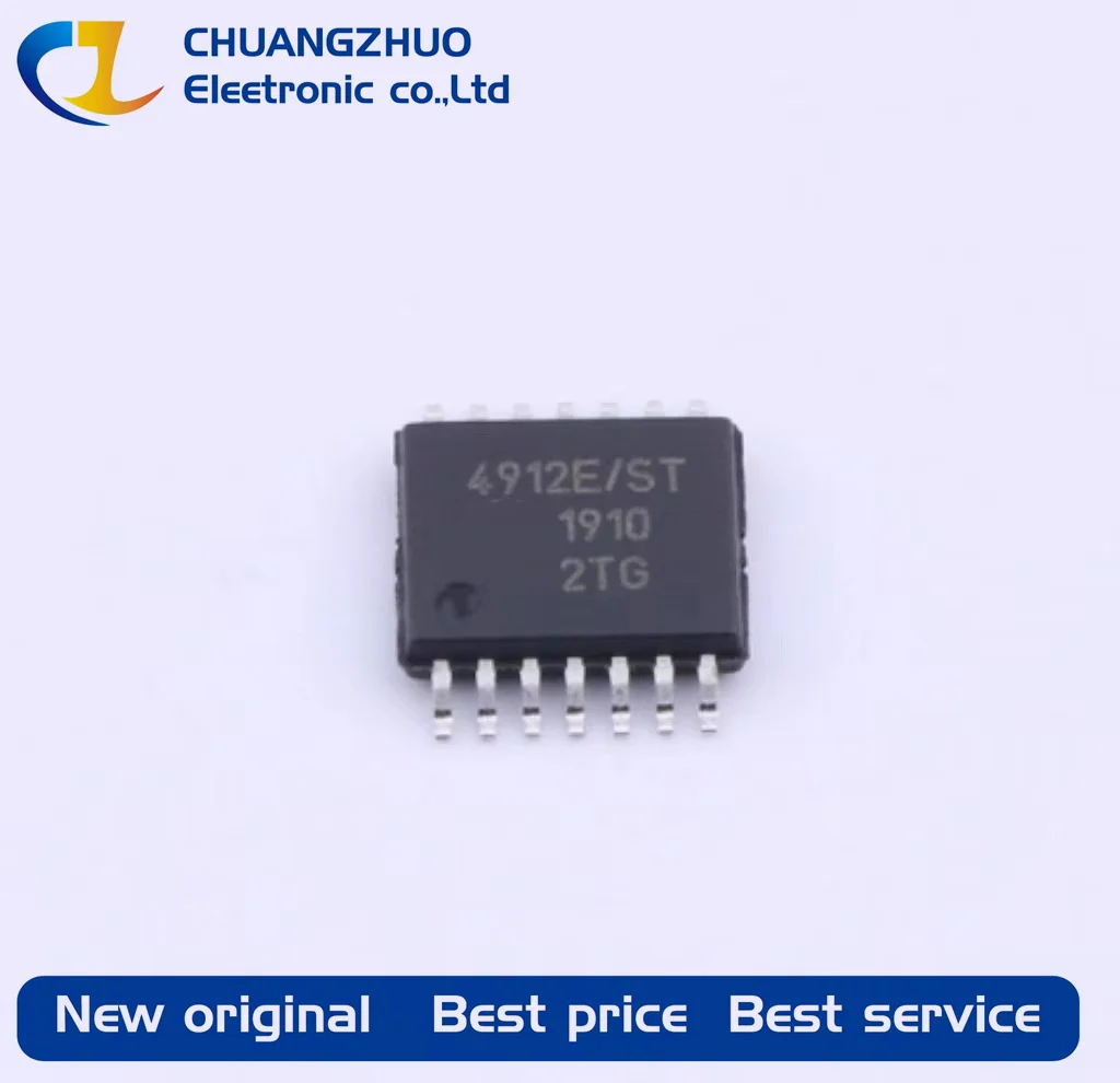 

1Pcs New original MCP4912T-E/ST 4.5us 10 SPI 2.7V~5.5V TSSOP-14 Digital To Analog Converters (DACs)