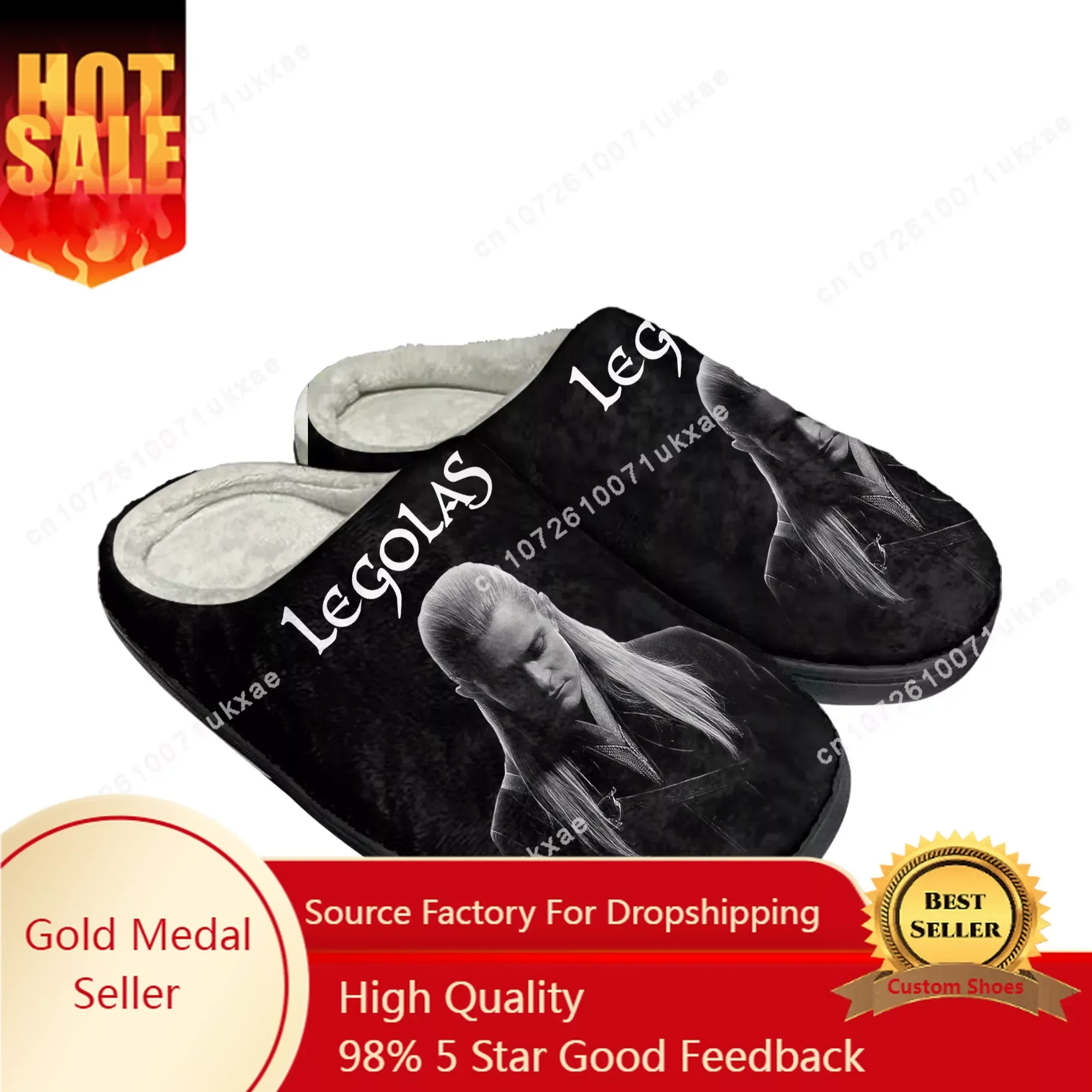 Legolas Home Cotton Slippers Mens Womens Elf Archer Plush Bedroom Casual Keep Warm Shoes Thermal Indoor Slipper Customized Shoe