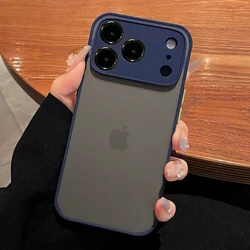 Luxury Matte Silicone Shockproof Transparent Phone Case with Soft Bumper Cover - iPhone 15 Plus (IM Dark Blue)