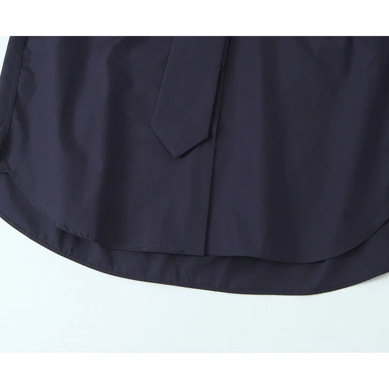 Chic Simple Necktie Shirts for Women 2025 New Fashion Long Sleeve Women's Casual Loose Shirt And Blouse Woman Top