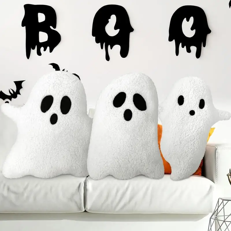 Ghost Stuffed Animal Halloween Ghost Doll Toy Stuffed Plushie Soft Cartoon Stuffed Animals Ghost Funny Home Decorative Plush Toy