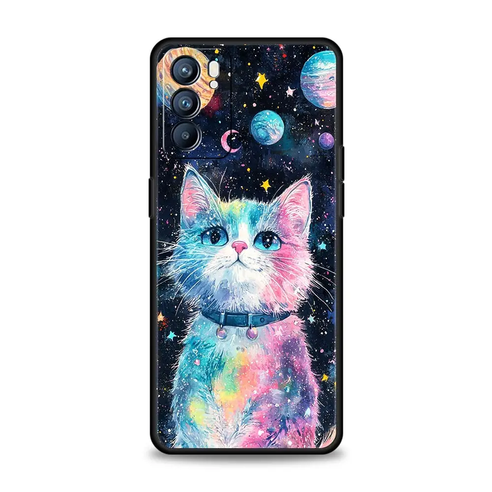 Cat Van Gogh Starry Sky Art Phone Case Cover