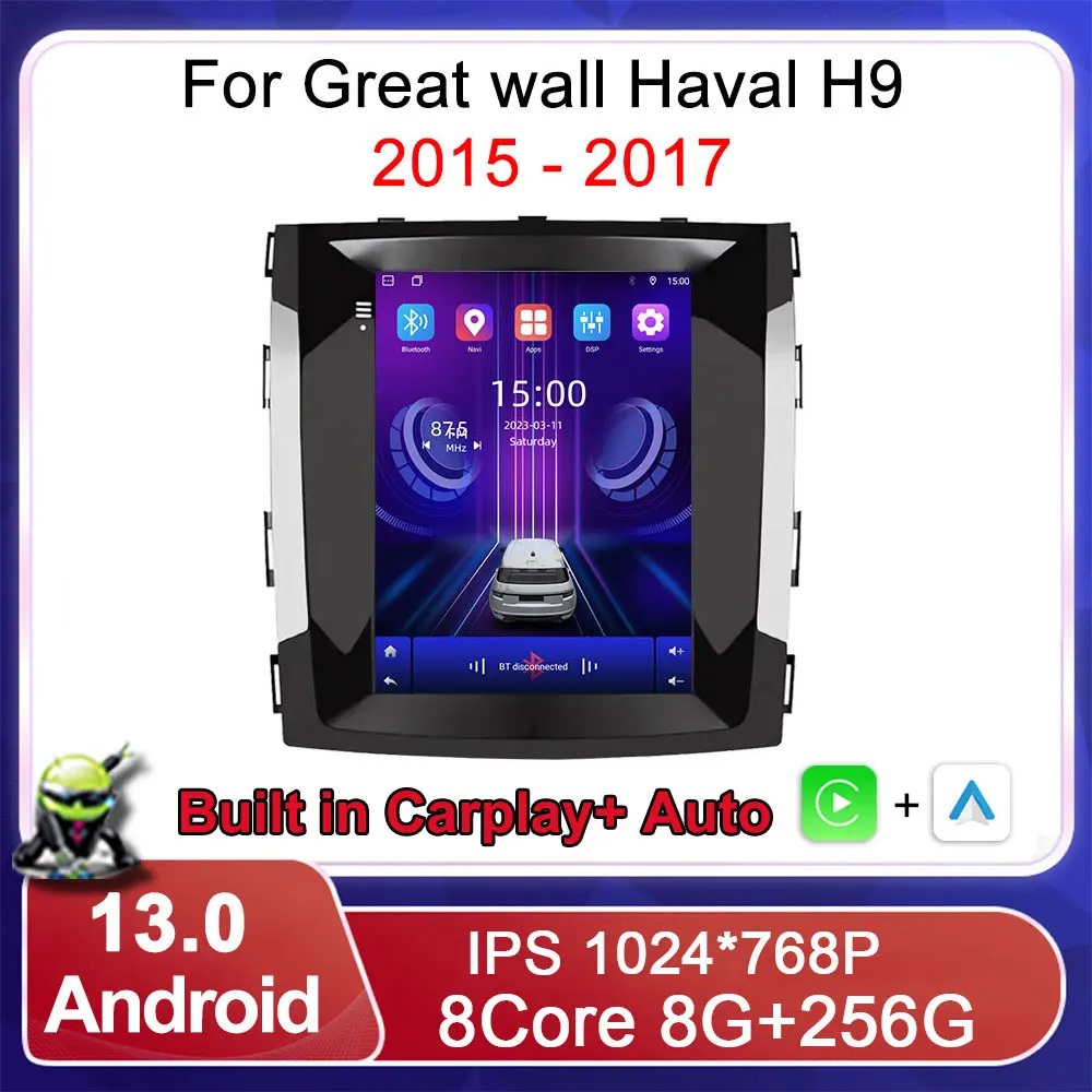 

Touch Screen Android 13 Player For Great wall Haval H9 2015 - 2017 9.7 Inch Car Radio Multimedia Video GPS Navi Carplay Auto