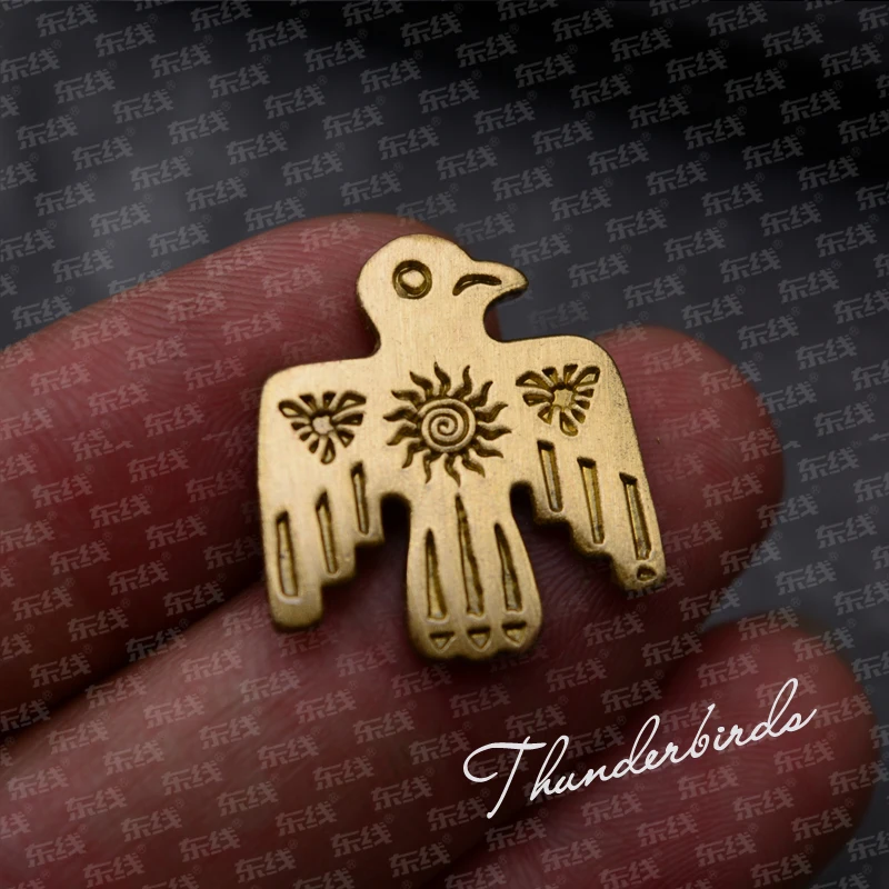 American High Quality Sun God Thunder Bird Brooch Ancient Traditional Totem Bronze Badge Classic Clothing Accessories