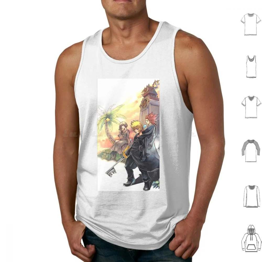 Kingdom Hearts-Sea-Salt Trio Canotte Gilet Senza Maniche Kingdom Hearts 358 2 Giorni Kingdom Hearts 2 Sora Roxas Xion Kairi Riku