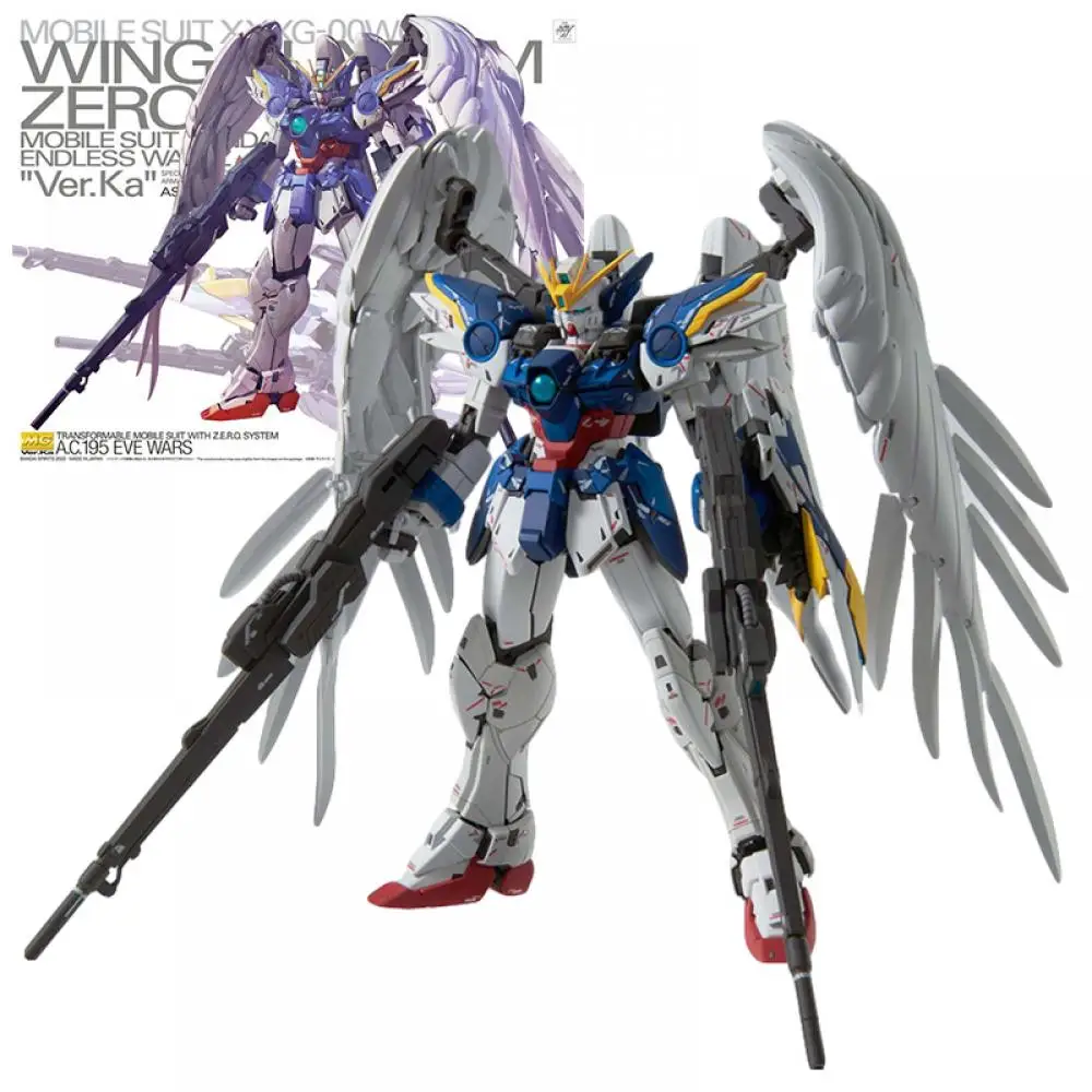 

Bandai Genuine MG 1/100 Moblle Suit XXXG-00W0 Wing Gundam Zero Ew Ver Ka Assembling Model Anime Figure Toys Birthday Gifts