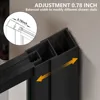 Shower Semi-Framed Glass Panel, Shower Screen, 5/16" (8mm) Tempered Glass Shower Door, Fit for Walk-in Bathroom, Matte Black 4