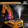 New Huina 650 Remote Controlled Excavator Simulation Large Spray Excavator Model Youngsters Engineering Vehicle Toy Alloy Bucket 3