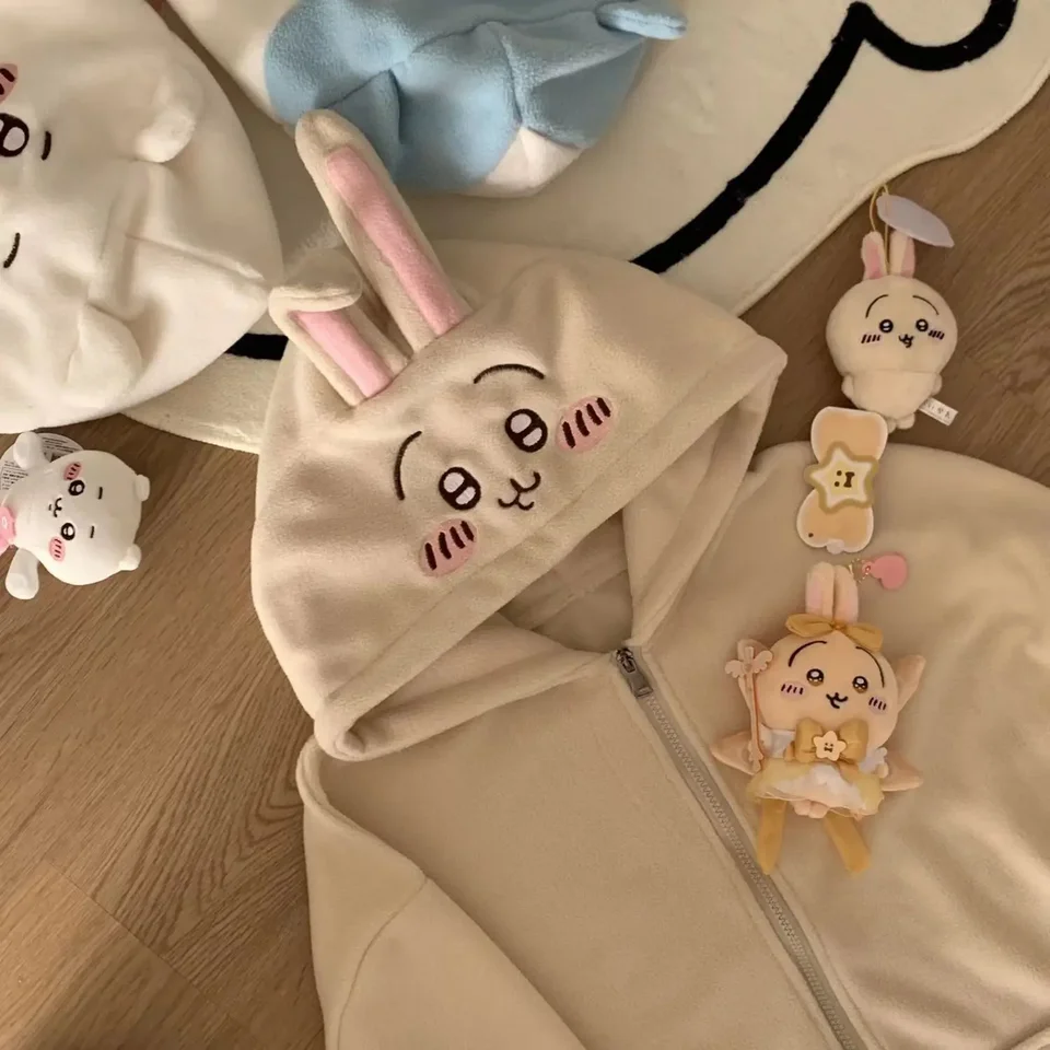 * vintage animal ୨୧ 立ち姿の 可愛い ウサちゃん Chiikawa Complete Set of 5 Plush BIG Doll Mascot Sitting