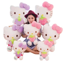 

30/40/50 Cm Hello Plush Doll Creative Fruit Cartoon Anime Plush Toys Strawberry Mangosteen Pillow Dolls Soft Stuffed K Cat Gift
