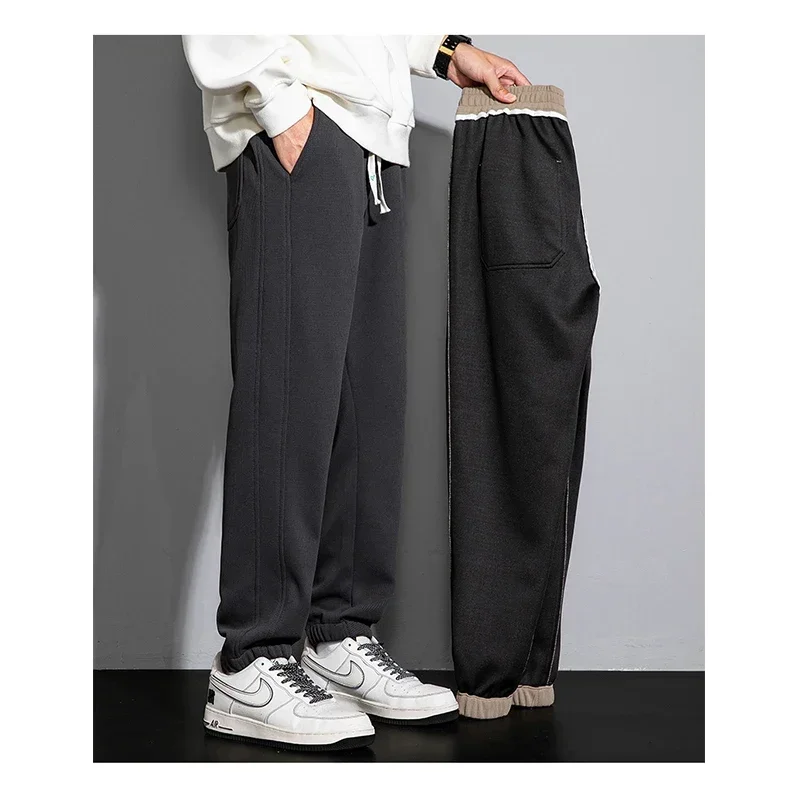 Winter Men's Fine-grained Printed Cargo Pants Multifunctional Outdoor Windproof Cargo Pants Korean Version of Men's Leggings