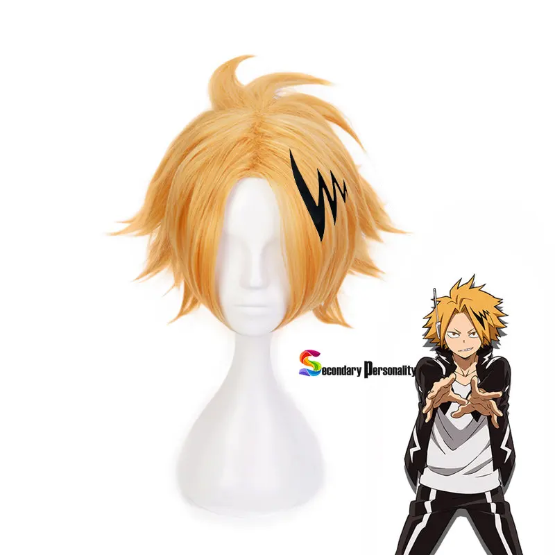 

My Hero Academia Kaminari Denki Wig With Headwear Cosplay Costume Boku no Hero Academia Heat Resistant Synthetic Hair Wigs