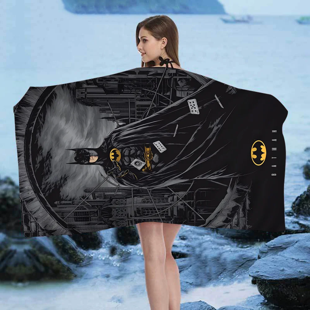 Cartoon B-BatmanS Microfiber Beach Towel Absorbent Quick Dry Soft Yoga Swimming Resort Mountain Climbing Towel 2