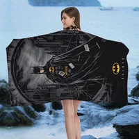 Cartoon B-BatmanS Microfiber Beach Towel Absorbent Quick Dry Soft Yoga Swimming Resort Mountain Climbing Towel 2