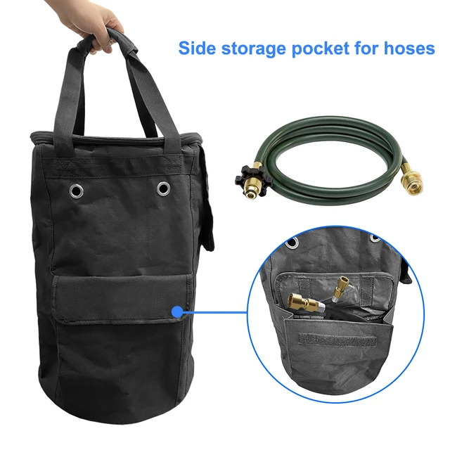 600D 20 Font/30 Font Propán Tartály Burkolat Fényvédő Por Vízálló Bbq Grill -Kályha -Védő Kültéri Gáz Palack Tartályzsák Zsebekkel - Image 5