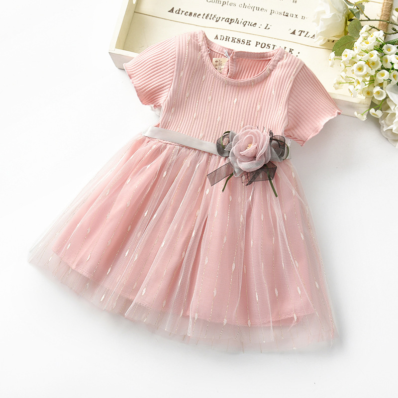 Baby Girl Clothes Summer Floral Design Puffy Kids' Dresses Cute Birthday Celebration Baby Girl Dress Children's Princess Dresses