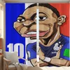 Window Kitchen Curtains for Living Room 2 Pieces Blackout Curtains Door Curtain Kylian Mbappe Bedroom Decoration Partition Shade 1
