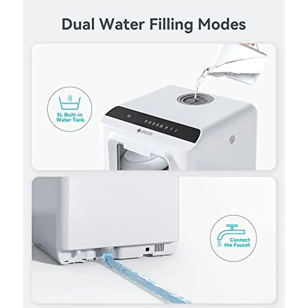 Portable Mini Dishwasher 5L Water Tank 6 Washing Programs Air Drying Countertop Compact Dishwasher Apartments RVs Boats Camping 4
