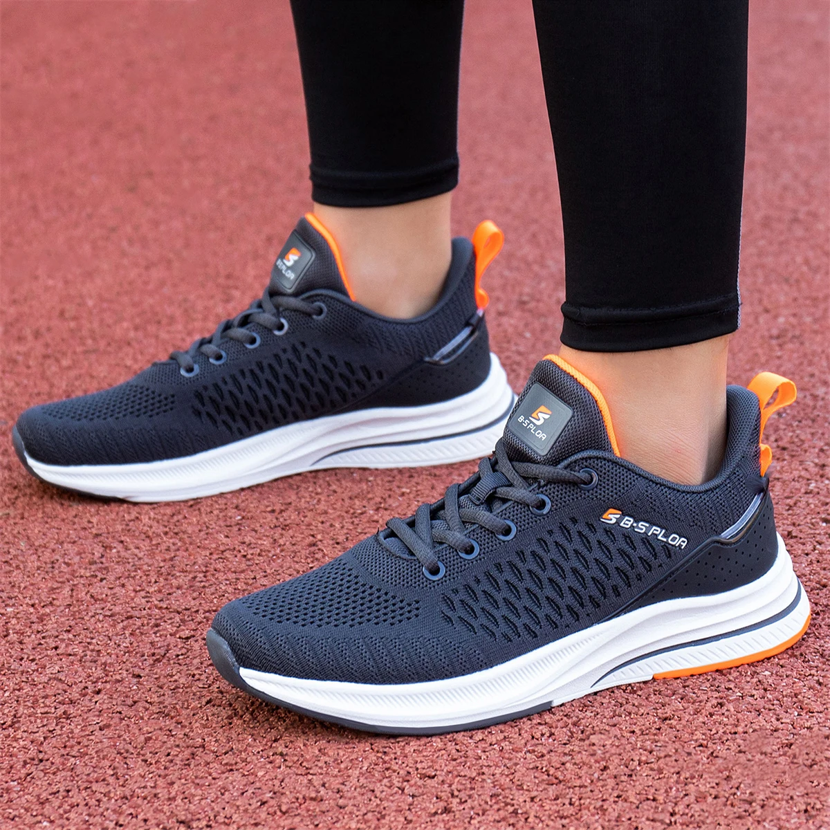 Baasploa 남성용 경량 운동화 Comfort Men's Designer Mesh 캐주얼 스니커즈 레이스 업 남성 야외 스포츠 테니스 신발