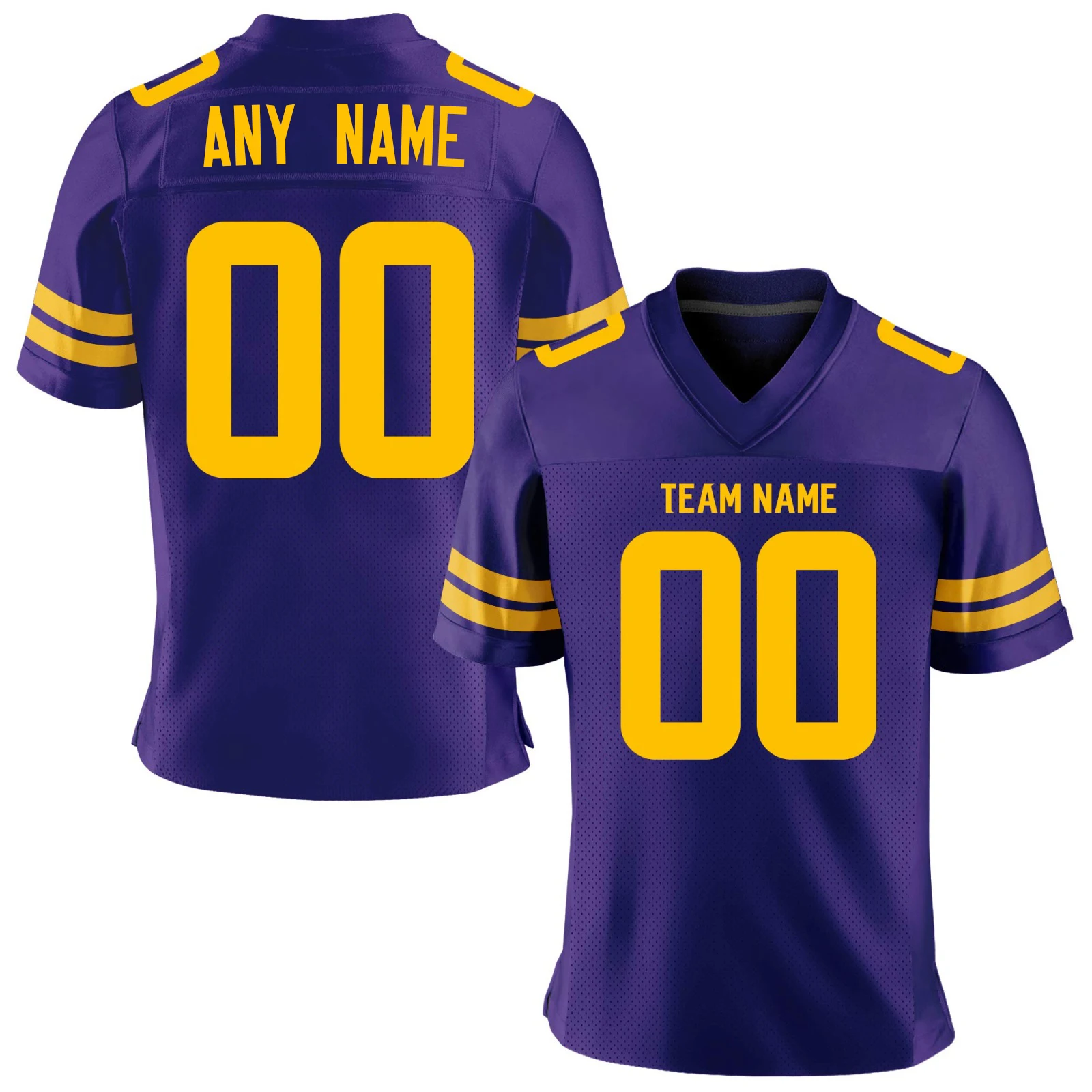 thumbnail image 1 of Camiseta de fútbol americano personalizada de Minnesota Vikings para hombres, mujeres y jóvenes, nombre del equipo impreso personalizado, número, regalo para fanáticos transpirable, 1 of 4