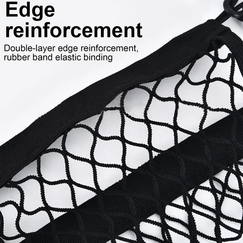 Motorcycle Cargo Net Polyester High Elastic Cargo Net with 4 Adjustable Hooks 360 Degree Rotatable Motorcycle Supplies