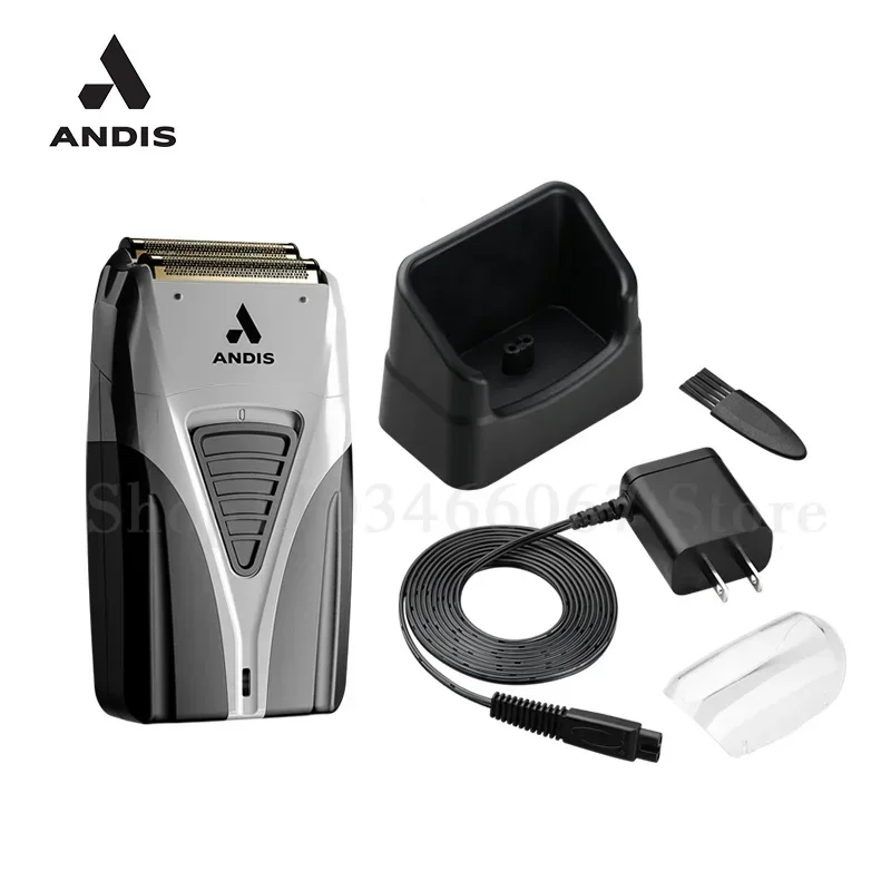 original Andis Profoil Lithium Plus 17255 Barber Hair Cleaning Electric Shaver For Men Beard Stubble Razor Titanium Foil Shaver 4