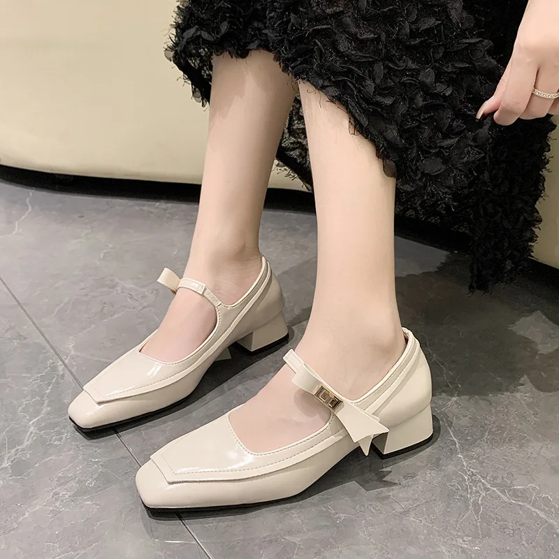 

Повседневные женские туфли-оксфорды с бантом и закрытым носком, женская обувь с квадратным носком, модные белые кроссовки с бабочкой, удобные на каблуке