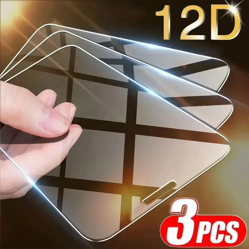 

3PCS Tempered Glass Case For iPhone 15 14 13 11 12 Pro Max Mini XS Max X XR 7 8 Plus SE2 Screen Protector Full Cover Glass Film