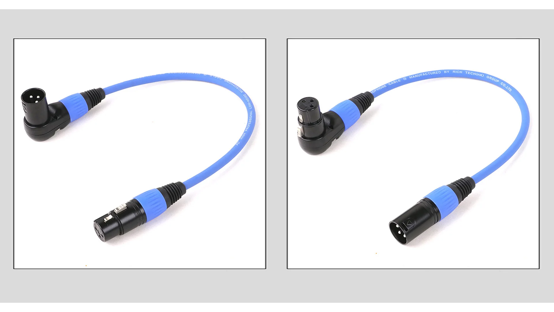 1 Stück 3-poliges rechtwinkliges XLR-Stecker/Buchse XLR-Patchkabel, 3-poliges XLR-Stecker/Buchse, farbiges Kabel für Mikrofonmischer, 0,3 m - 25 m – Detail 5