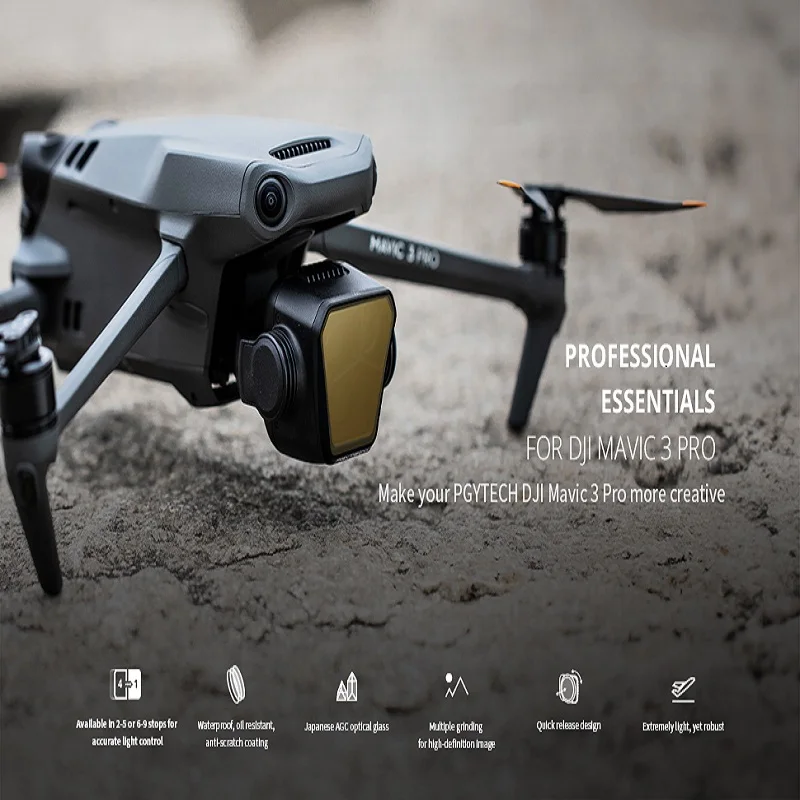

Фильтры PGYTECH для DJI Mavic 3 Pro Одиночная камера оптический стеклянный объектив ND ND-PL UV CPL профессиональные аксессуары для дрона DIY FPV RC
