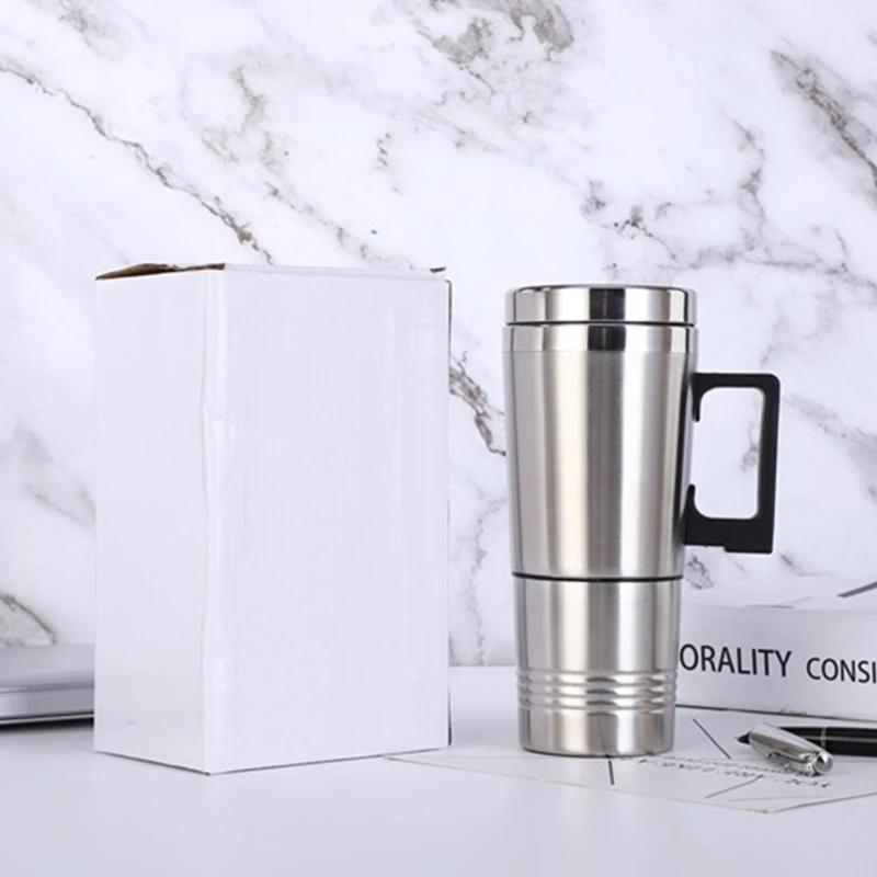 Calentador de coche portátil taza de viaje de hervidor eléctrico de acero inoxidable, termo, taza de agua, suministros de salida para el hogar|Termos y botellas al vacío| - AliExpress