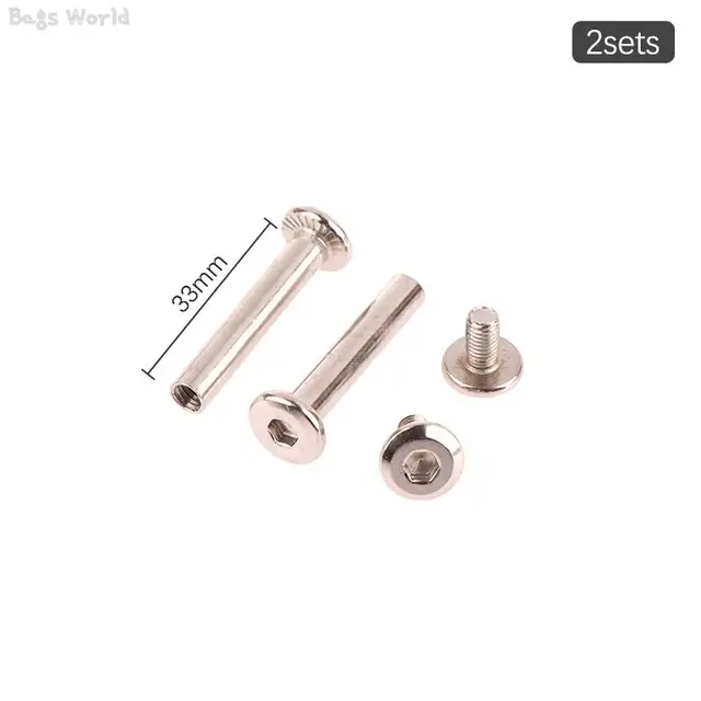 2Sets Stainless Steel Luggage Screws, Luggage Accessories Luggage Wheels Bolts 6*33/38/50/55/60mm