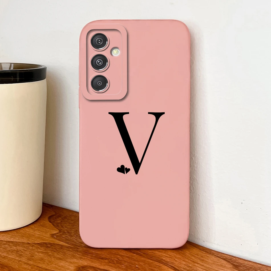Simple Letters Liquid Silicone Phone Case - High Quality Soft Back Cover