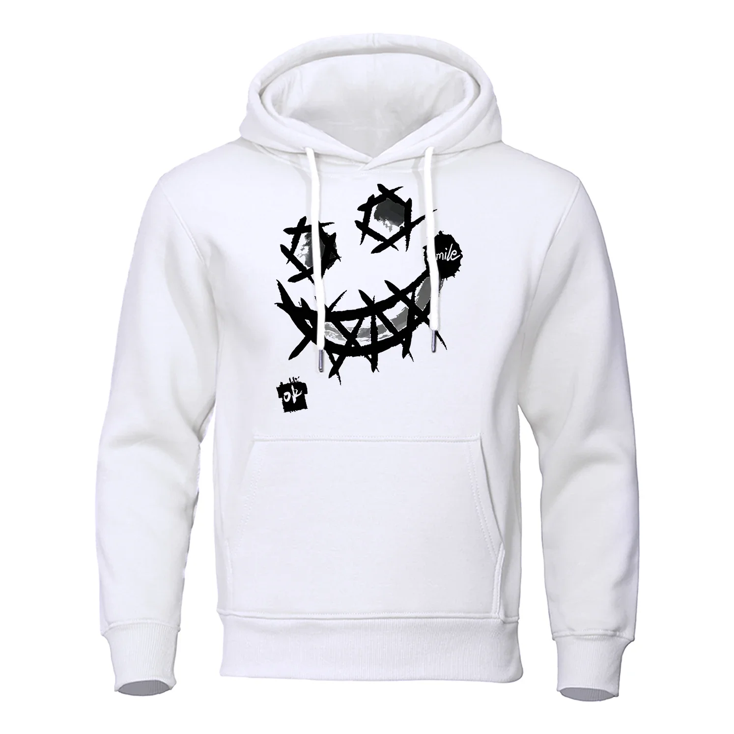 

The Terrifying Expression Of Graffiti Style Mens Hoodies Street Hip Hop Hoody Pocket Fleece Sweatshirt Crewneck Pullover Clothed