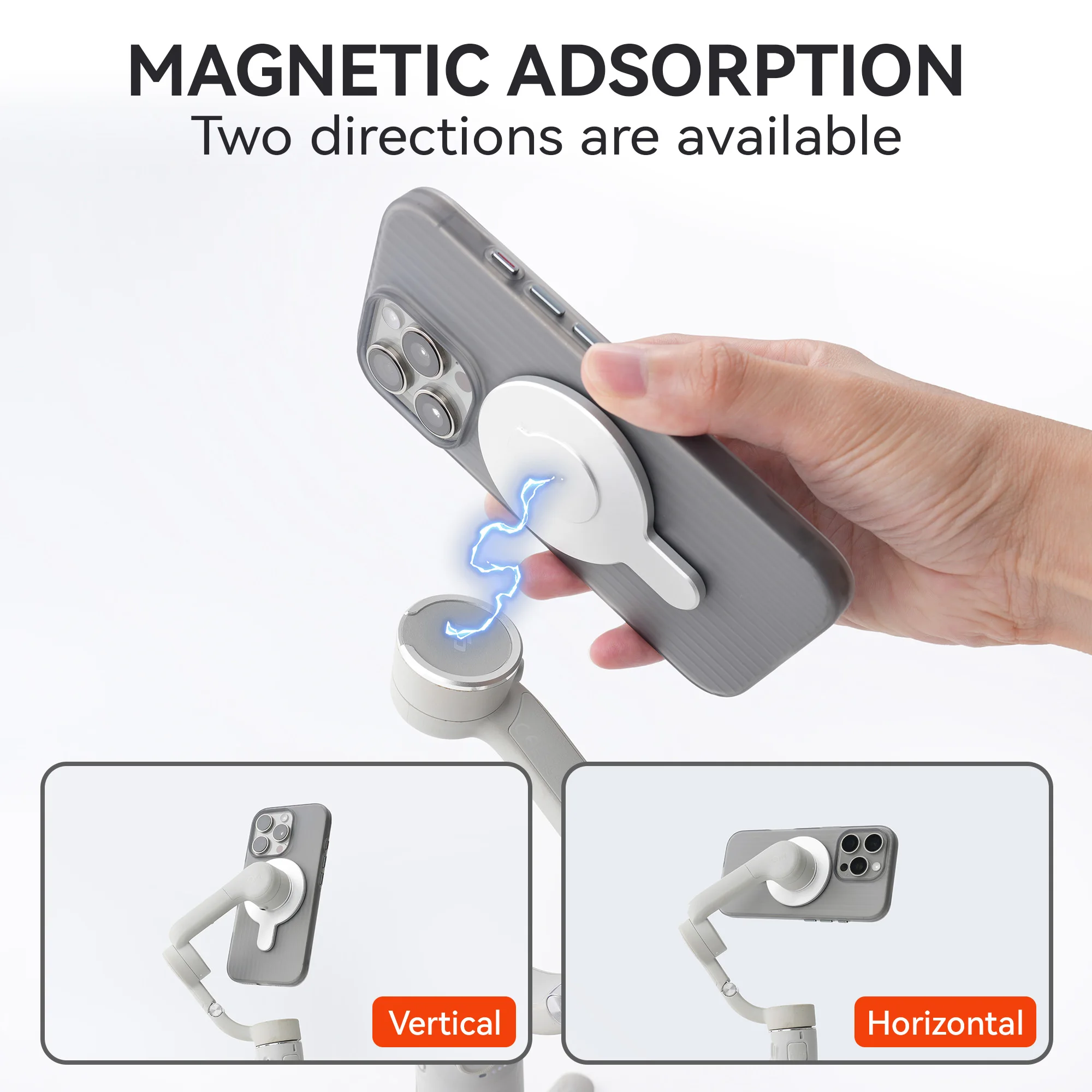 for OM 7/7P/6 Magsafe Adapter Ring Holder Phone Clamp For Gimbal Stabilizer Os