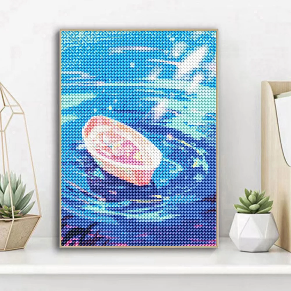 5D DIY AB Diamond Painting Cartoon Landscape Art Picture Full Diamond Mosaic Embroidery Flower Cross Stitch Set Home Decoration - 3