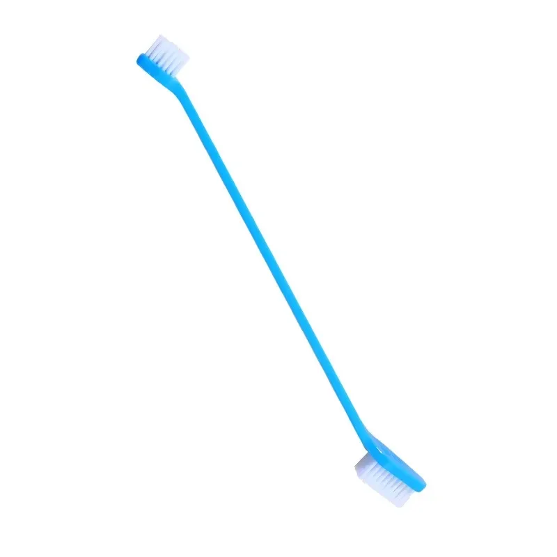 5 teile/satz Lange Griff Haustier Zahnbürste Doppel-kopf Hund Zahnbürsten Mundpflege Hund Zähne Reinigung Weiches Haar Katze zahnbürste – Detail 12