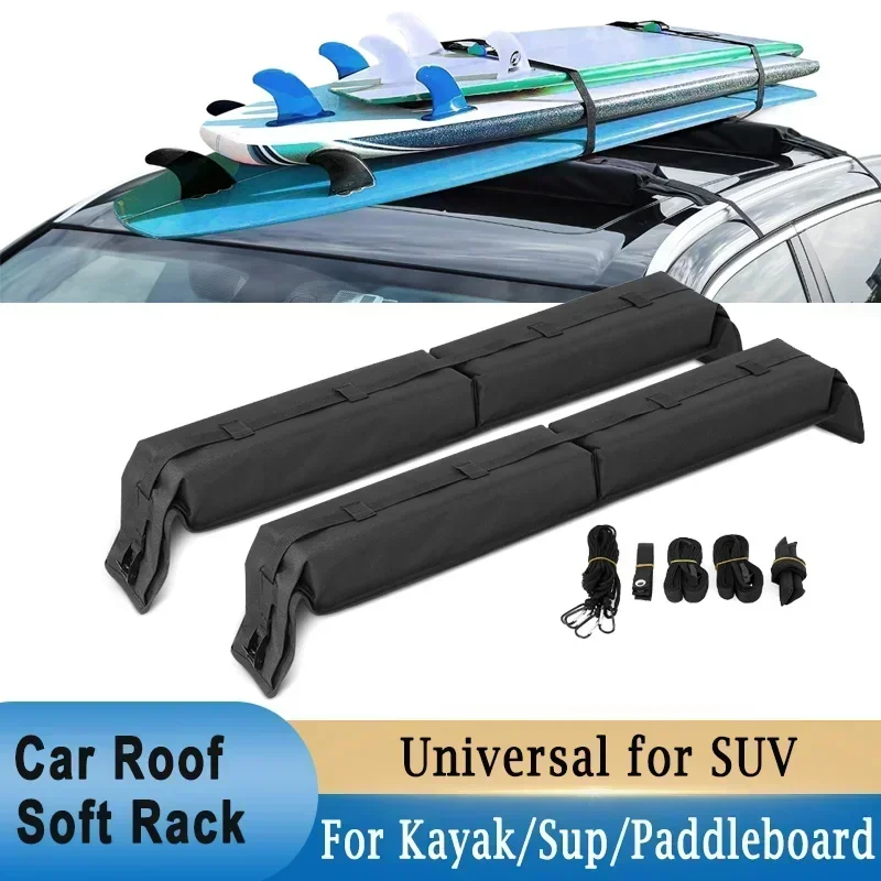 Universal Car Roof Luggage Soft Rack Pads for Kayak/Sup/Paddleboard/Canoe/Snowboard/Windsurfing Car Surfboard Racks Accessory